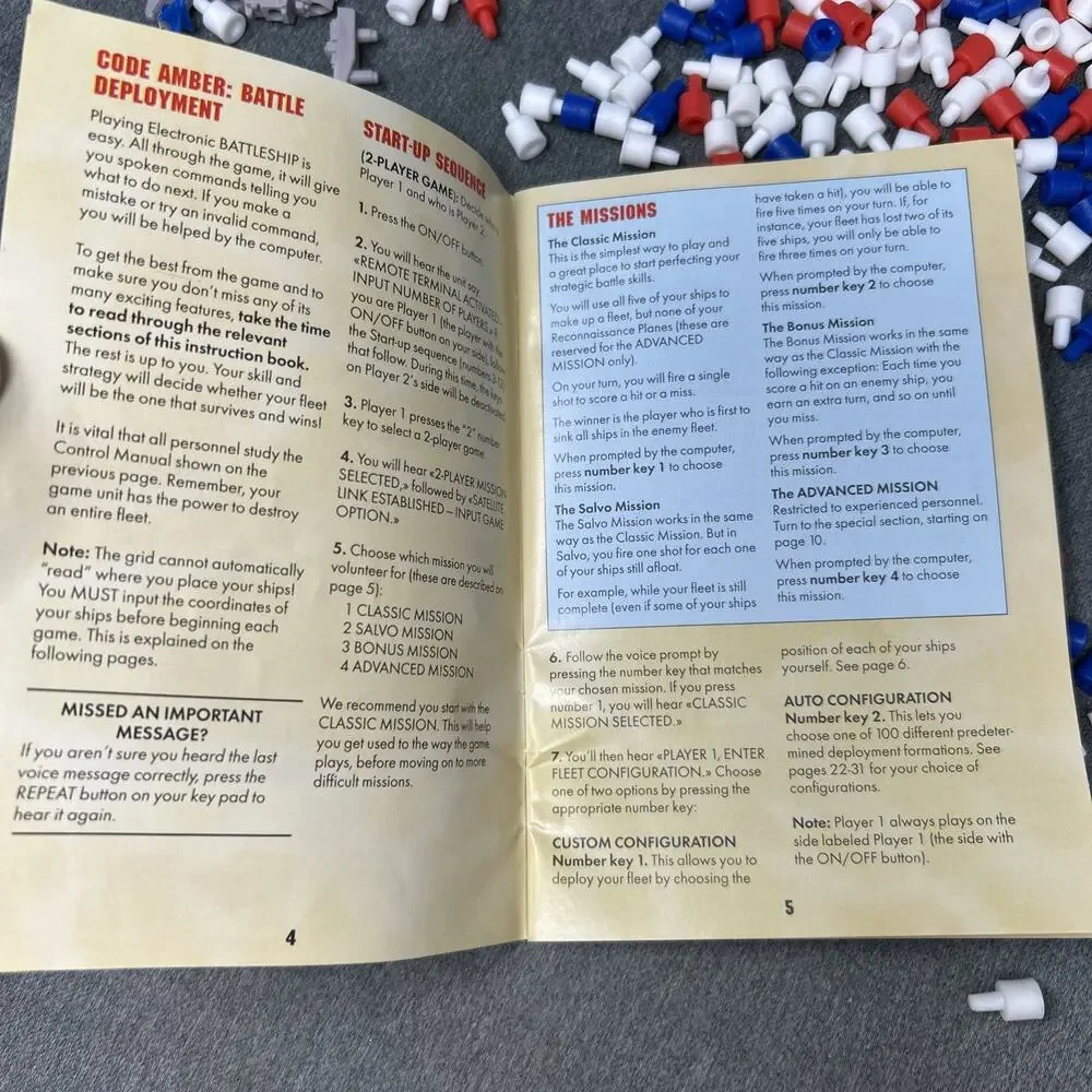 Electronic Battleship Advanced Mission Game 2000 Tested/Works 381 Pegs READ